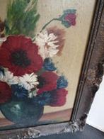 OUD STILLEVEN OLIEVERF OP PANEEL CA 1900 GESIGNEERD 50X37CM., Ophalen of Verzenden