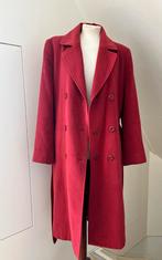 Jas winterjas wol mantel Edgar Vos mt s 36 38 rood koraal, Ophalen of Verzenden, Zo goed als nieuw, Maat 36 (S), Rood