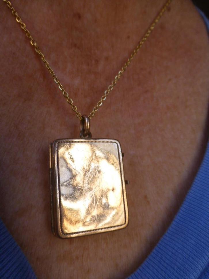 Antiek Victoriaans rosé-Goud verguld Medaillon, Sieraden, Tassen en Uiterlijk, Antieke sieraden, Verguld, Verzenden