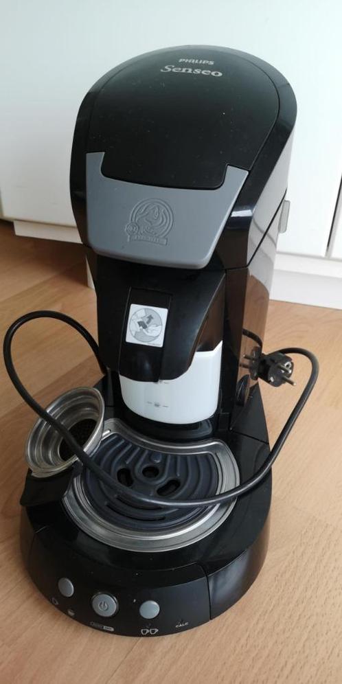 Philips Senseo Zwart (geschikt voor melk opschuimen), Witgoed en Apparatuur, Koffiezetapparaten, Zo goed als nieuw, Koffiepads en cups