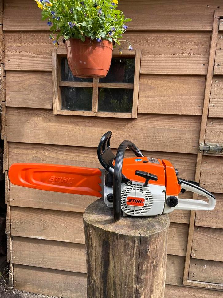 Stihl 025 AV Wood Boss kettingzaag, Tuin en Terras, Hand-tuingereedschap, Zo goed als nieuw, Ophalen