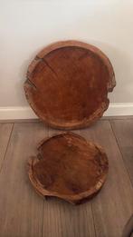 Mooie robuust plateau decoratie teak schalen schaal, Ophalen, Gebruikt, Overig