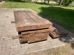 Gebruikte Hardhouten  Damwandplanken Gerecycled hout, Doe-het-zelf en Verbouw, Ophalen, Gebruikt, Plank, 300 cm of meer