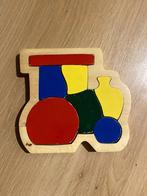 Houten blokpuzzel tractor, Ophalen of Verzenden, Minder dan 10 stukjes, Zo goed als nieuw
