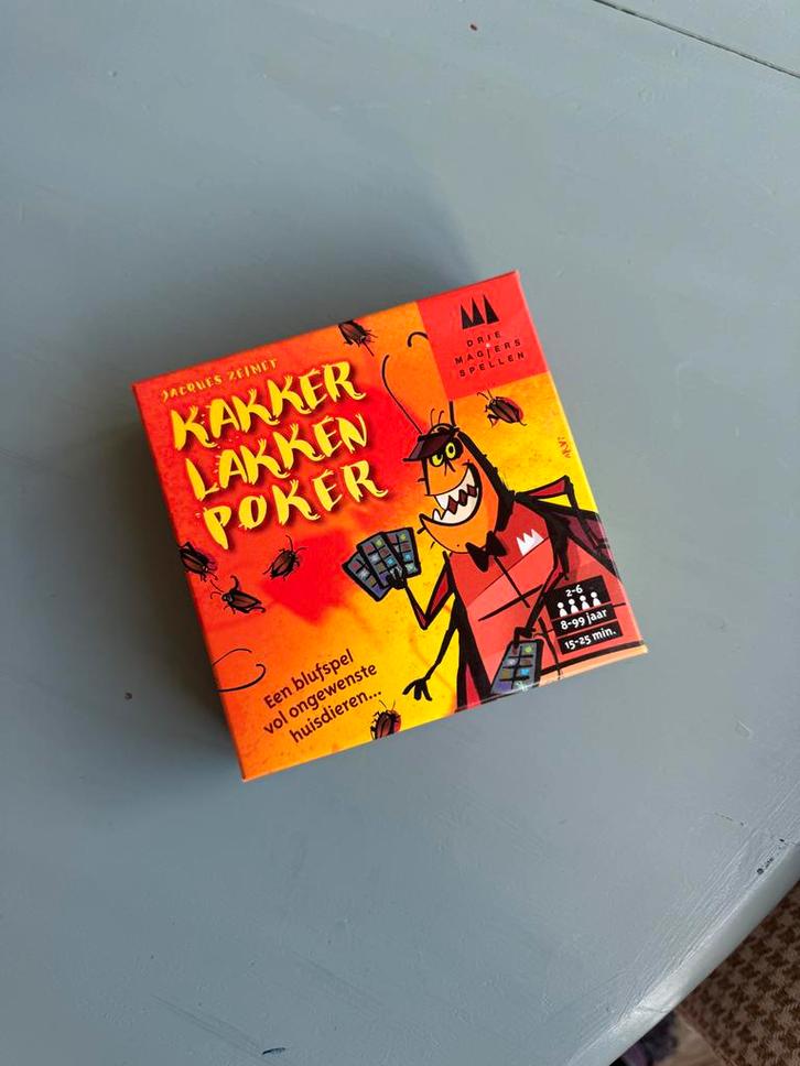 Kakkerlakken Poker - Nieuw!, Hobby en Vrije tijd, Gezelschapsspellen | Bordspellen, Nieuw, Drie of vier spelers, Ophalen of Verzenden