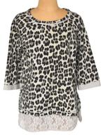 REPEAT top, truitje, leopard, beige/bruin, Mt. L, Kleding | Dames, Tops, Repeat, Maat 42/44 (L), Zo goed als nieuw, Korte mouw