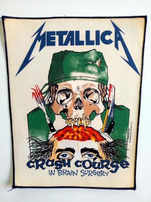 Metallica zeer zeldzame 1987 crash course back patch bp521, Verzamelen, Muziek, Artiesten en Beroemdheden, Nieuw, Kleding, Verzenden