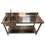 Nieuw RVS wastafel/spoeltafel 150x60x85cm, Ophalen of Verzenden, Nieuw