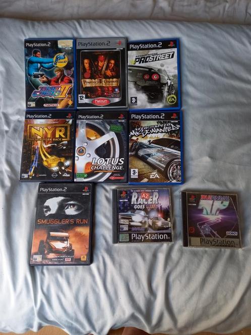 Playstation spellen 1,2 ,3, Spelcomputers en Games, Spelcomputers | Sony PlayStation 2, Gebruikt, Zwart, Met 1 controller, Ophalen of Verzenden