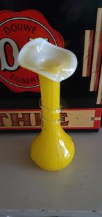 Murano glas vaas bloem geel, Ophalen of Verzenden