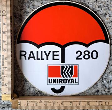 Vintage sticker Uniroyal autoband regenband Rallye 280 beschikbaar voor biedingen