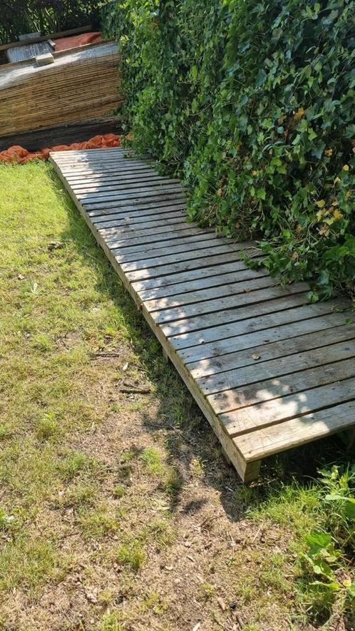 Grote pallet,, Doe-het-zelf en Verbouw, Hout en Planken, Gebruikt, Pallet, Vuren, 300 cm of meer, 50 mm of meer, Ophalen