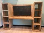 Steigerhouten bureau met krijtbord achterwand, Ophalen of Verzenden, Zo goed als nieuw