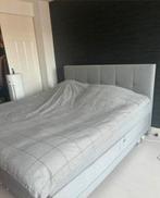 Elektrisch Boxspring Grijs 180x200, Tweepersoons, Ophalen of Verzenden, Zo goed als nieuw, 180 cm
