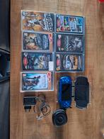 Psp 3000 vibrant blue (speciale editie) + 7 spellen, Spelcomputers en Games, Spelcomputers | Sony PlayStation Portables | Accessoires