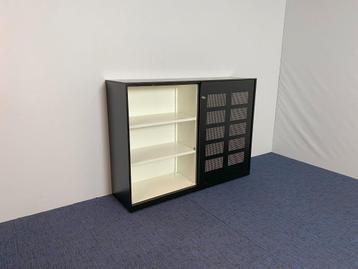 10x Schuifdeurkast Ahrend (akoestisch), nieuw zwart gespoten - afbeelding 4