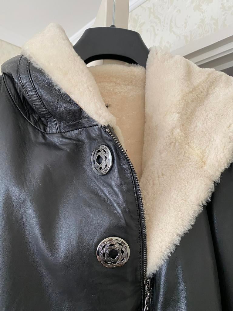 Lammy coat, bontjas, nerts jas, Parajumpers, Woolrich model, Ophalen of Verzenden, Nieuw, Maat 36 (S), Zwart