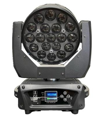 4x Wash Moving head 19x15 LED zoom | Flightcase beschikbaar voor biedingen