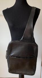 BOSBOOM zwart leren crossbody tas, Ophalen of Verzenden, Gebruikt, Zwart, Schoudertasje