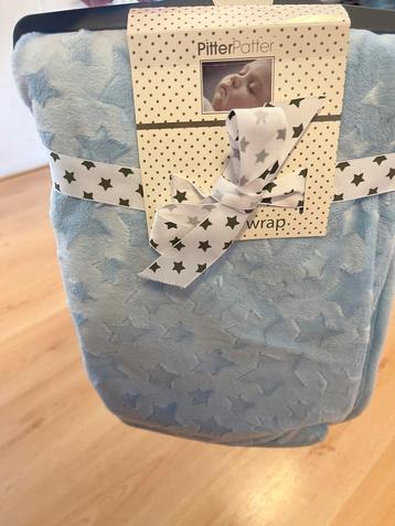 omslagdoek / boxdekentje 75x100 cm – blauw met sterren beschikbaar voor biedingen