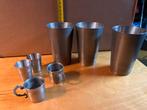 Tinnen bekers en shotglaasjes, Ophalen of Verzenden