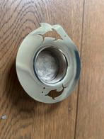 WMF Verzilverde theelichthouder waxinelicht dolfijn, Huis en Inrichting, Ophalen of Verzenden, Zo goed als nieuw, Grijs, Zilver