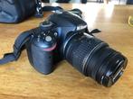 NIKON D3200 - Zwart + Nikon AF-S DX Nikkor 18-55mm 1:3.5-5, Ophalen, Spiegelreflex, Zo goed als nieuw, Nikon