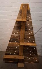 Houten kerstboom van steigerhout met verlichting, Doe-het-zelf en Verbouw, Hout en Planken, Ophalen, Gebruikt, Overige typen, Steigerhout