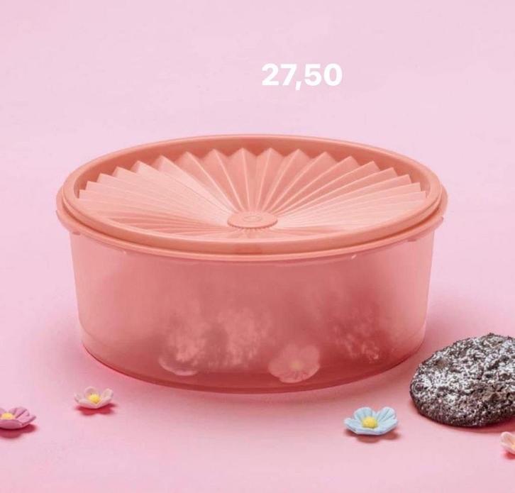 Roze Tupperware Koektrommel, Huis en Inrichting, Keuken | Tupperware, Nieuw, Bus of Trommel, Rood, Ophalen of Verzenden