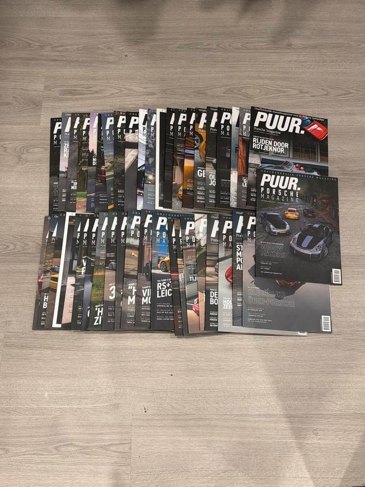 Collectie Porsche Magazine PUUR - 43 stuks, Boeken, Tijdschriften en Kranten, Zo goed als nieuw, Sport en Vrije tijd, Ophalen of Verzenden
