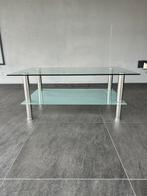 Glazen salontafel, Ophalen, 100 tot 150 cm, 50 tot 100 cm, Zo goed als nieuw
