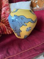 Keramieken vaas met olifant motief, Antiek en Kunst, Ophalen of Verzenden