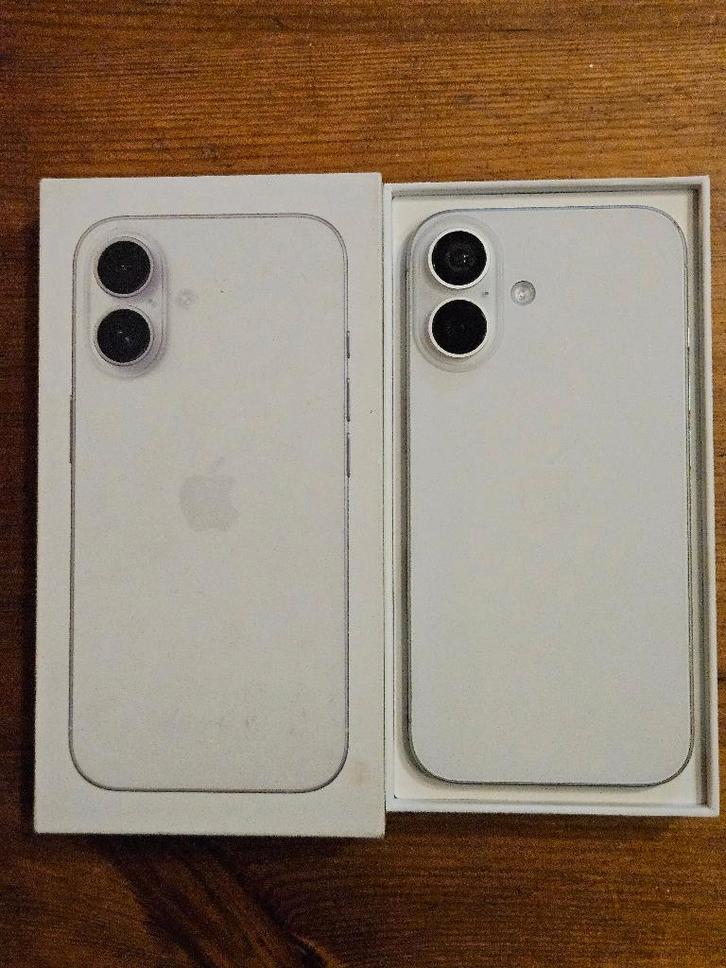 Als nieuwe witte iPhone 16, Telecommunicatie, Mobiele telefoons | Apple iPhone, Zo goed als nieuw, 128 GB, Zonder abonnement, Zonder simlock