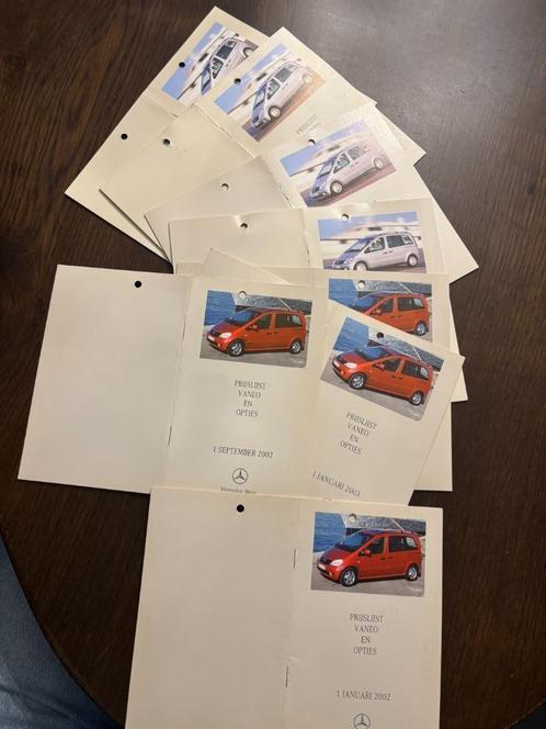 Mercedes-Benz Vaneo prijslijsten 2002-2005, Boeken, Auto's | Folders en Tijdschriften, Zo goed als nieuw, Mercedes, Ophalen of Verzenden