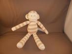 kitted monkey soft toy aapje bruin crème gestreept gehaakt, Ophalen of Verzenden, Nieuw, Overige typen