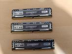3x Crucial Ballistix 8GB  DDR4 3000MHz BLS8G4D30BESBK.8FD, Computers en Software, RAM geheugen, DDR4, 8 GB, Ophalen of Verzenden