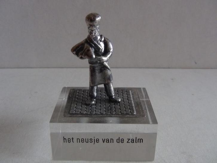 Miniatuur zilver S12b vis zalm kok zilveren miniaturen gezeg, Antiek en Kunst, Antiek | Goud en Zilver, Zilver, Verzenden