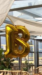 Feest ballon / ballonnen helium cijfers 18 incl gewichtjes, Hobby en Vrije tijd, Feestartikelen | Verhuur, Verzenden, Verjaardag