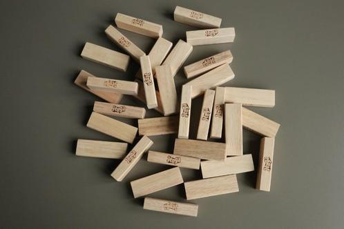 jengablokken jenga losse blokken blokjes hout 25 x origineel, Kinderen en Baby's, Speelgoed | Houten speelgoed, Gebruikt, Overige typen