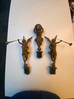 Antieke houten beelden set Amsterdamse staand horloge, Antiek en Kunst, Antiek | Klokken, Ophalen of Verzenden