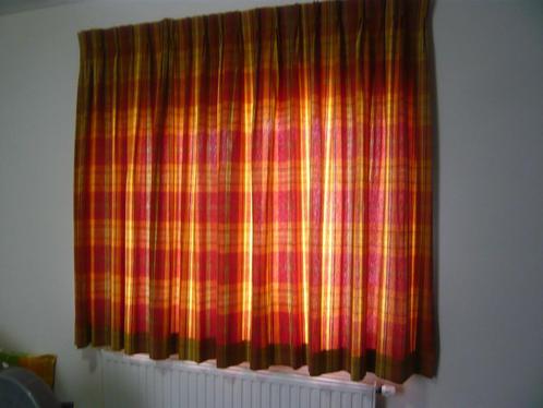 overgordijn H. 180 x 215 cm. breed. geplooid, Huis en Inrichting, Stoffering | Gordijnen en Lamellen, Zo goed als nieuw, 150 tot 200 cm