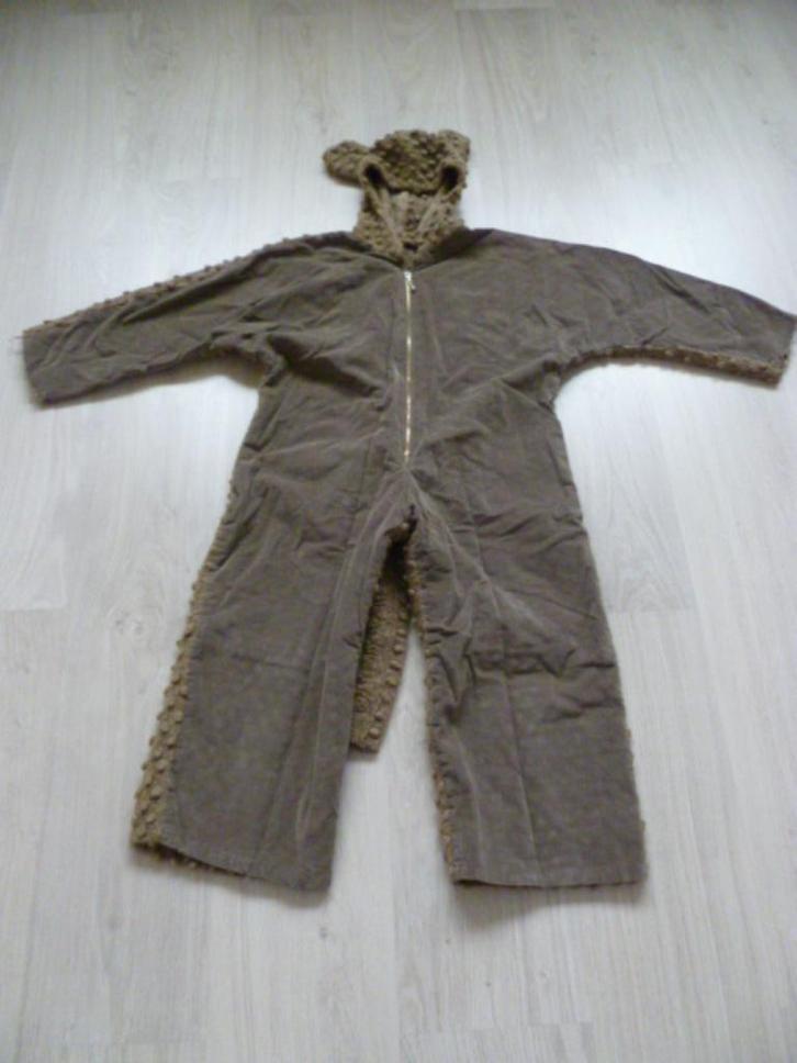 Bruin dierenpak (voor diverse dieren) met capuchon en 2 oren, Kinderen en Baby's, Carnavalskleding en Verkleedspullen, Gebruikt