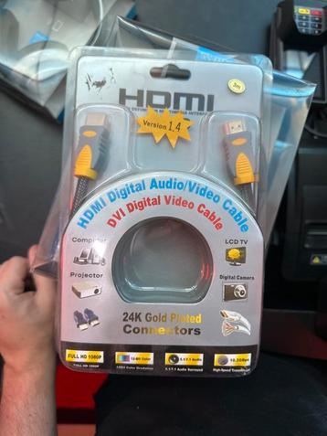 HDMI naar DVI-D Kabel – 3M – 24K Goud – Nieuw €9,99 beschikbaar voor biedingen