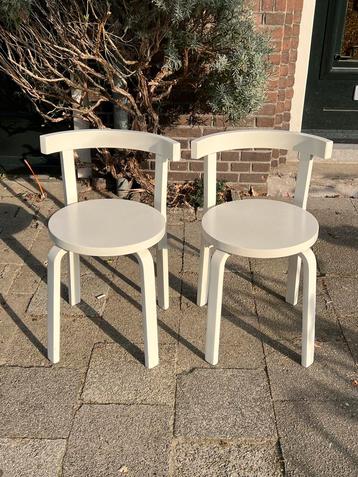 Vintage stoelen Alvar Aalto voor Artek wit set/2 beschikbaar voor biedingen