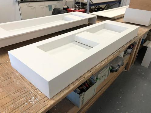 Corian wastafel 1.50 mtr Glacier White, Huis en Inrichting, Badkamer | Badkamermeubels, Nieuw, Wasbak of Wastafel, Minder dan 100 cm