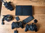 Playstation 2, Spelcomputers en Games, Spelcomputers | Sony PlayStation 2, Ophalen of Verzenden, Gebruikt, Zwart, Met 2 controllers