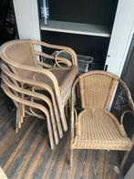19 terrasstoelen - Rotan look, Ophalen, Gebruikt, Rotan, Stapelbaar