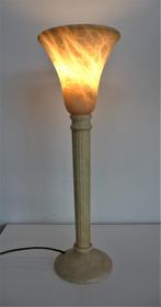 prachtige albast Pegasam  tafellamp gemerkt, Antiek en Kunst, Antiek | Lampen, Ophalen of Verzenden