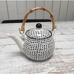 Nieuw Chinees porselein Tokyo theepotje zwart wit bamboe, Overige typen, Nieuw, Ophalen of Verzenden, Overige stijlen