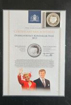 Munt - Dubbelportret Koninklijk paar 2013, Ophalen of Verzenden, Overige waardes, Losse munt, Zilver